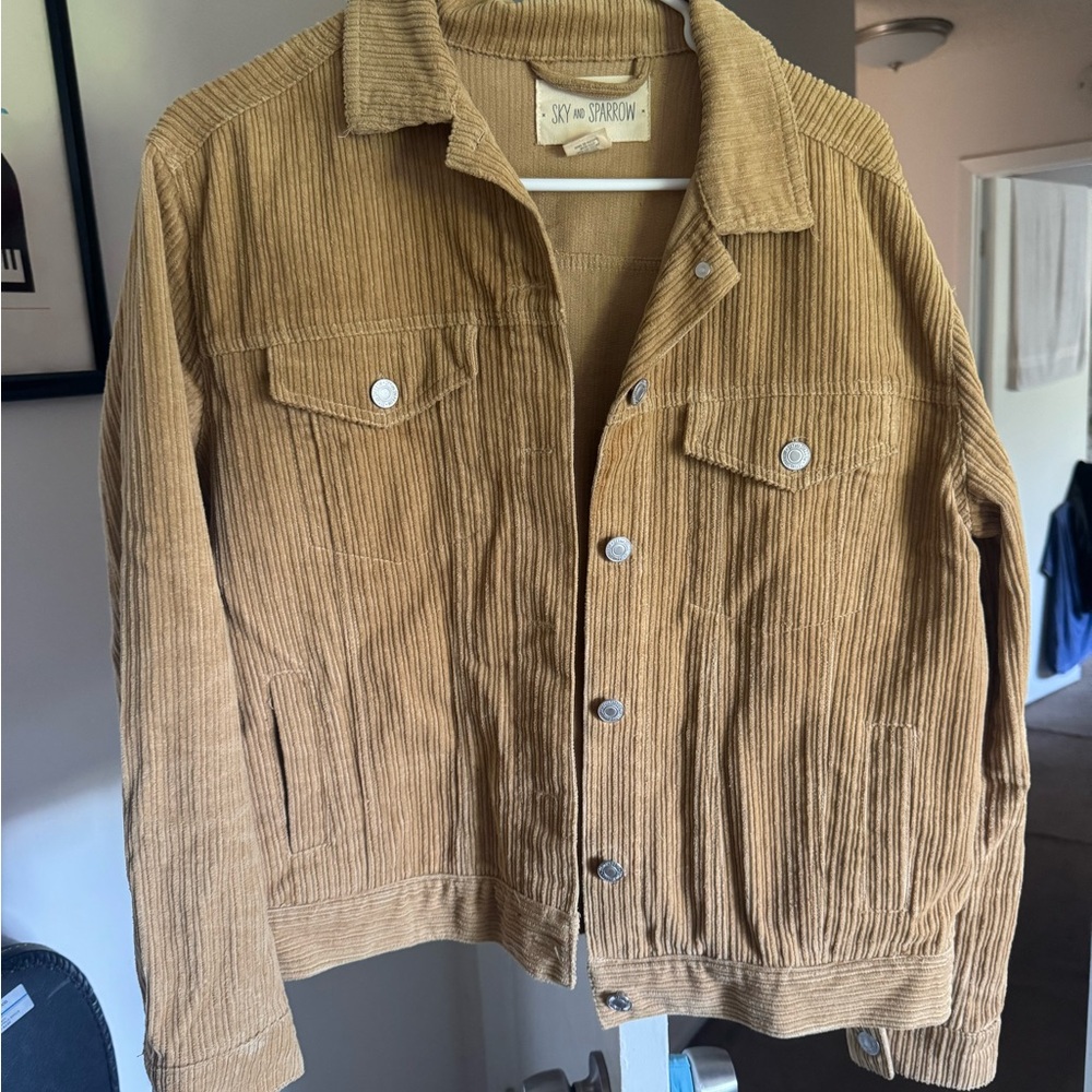 Sky and Sparrow Tan Lightweight Corduroy Jacket